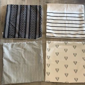 4 pillow slip covers.